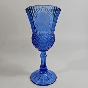 Single Avon Fostoria Cobalt Blue Goblet with George‎ Washington 1976